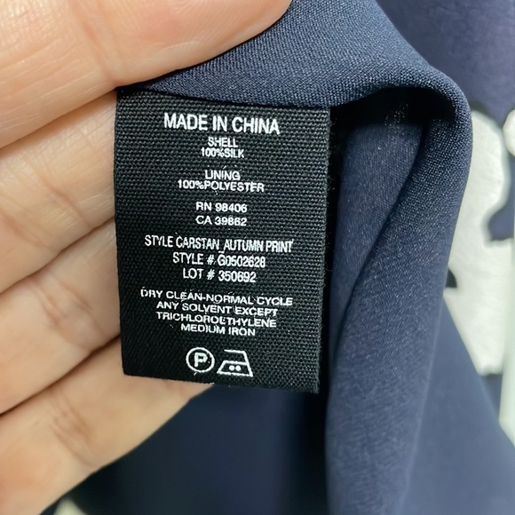 Theory Carstan Autumn Floral Printed Dress size 4 - Picture 6 of 6